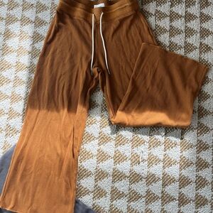 mate the label thermal wide leg pants in Camel